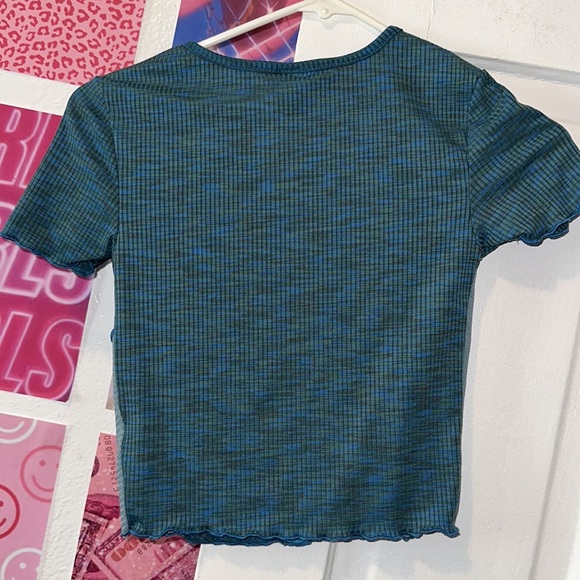 Blue Cropped Tee - Picture 2 of 3
